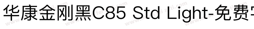 华康金刚黑C85 Std Light字体转换
